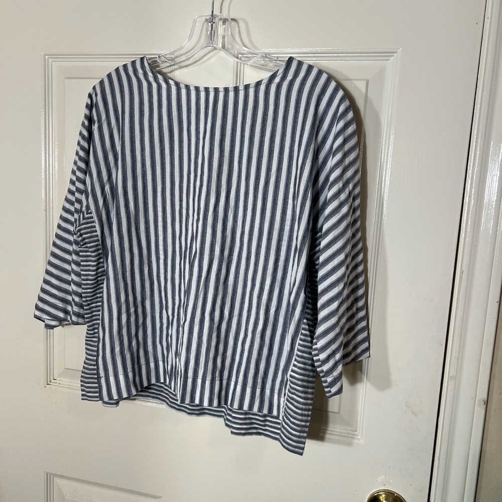 Striped Short Sleeve Women's Top